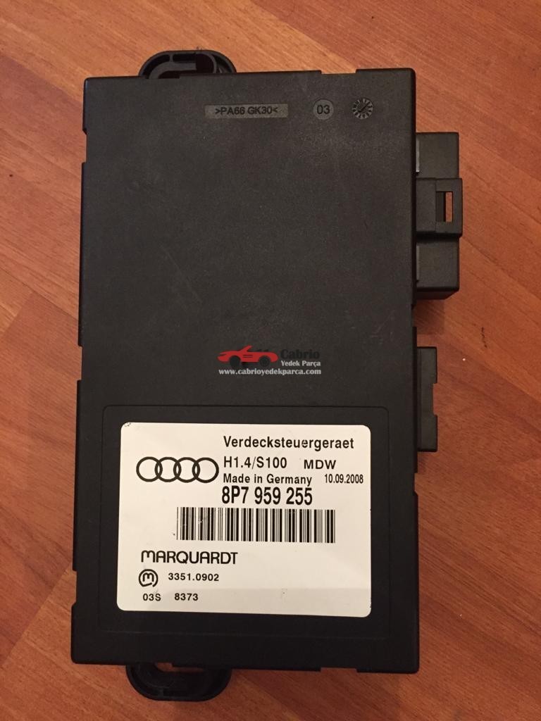 AUDİ A3 CABRİO ESKİ P KASA UYUMLU TENTE BEYNİ ORJİNAL ÇIKMA TEMİZ 8P7959255