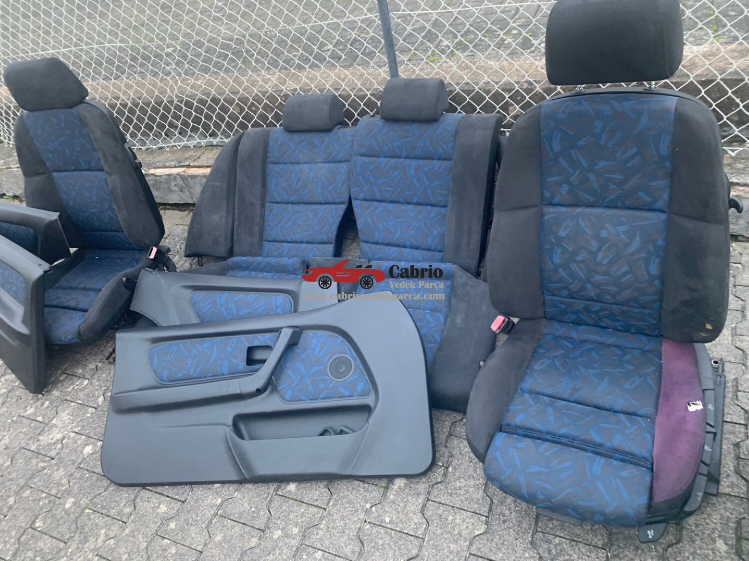 BMW E36 COMPACT UYUMLU RECORA MAVİ BOA BOA ALCANTRA KUMAŞ ARKA ÕN KAPI DÕŞEMELERi DAHİL KOLTUK TAKIMI SET HALİNDE 