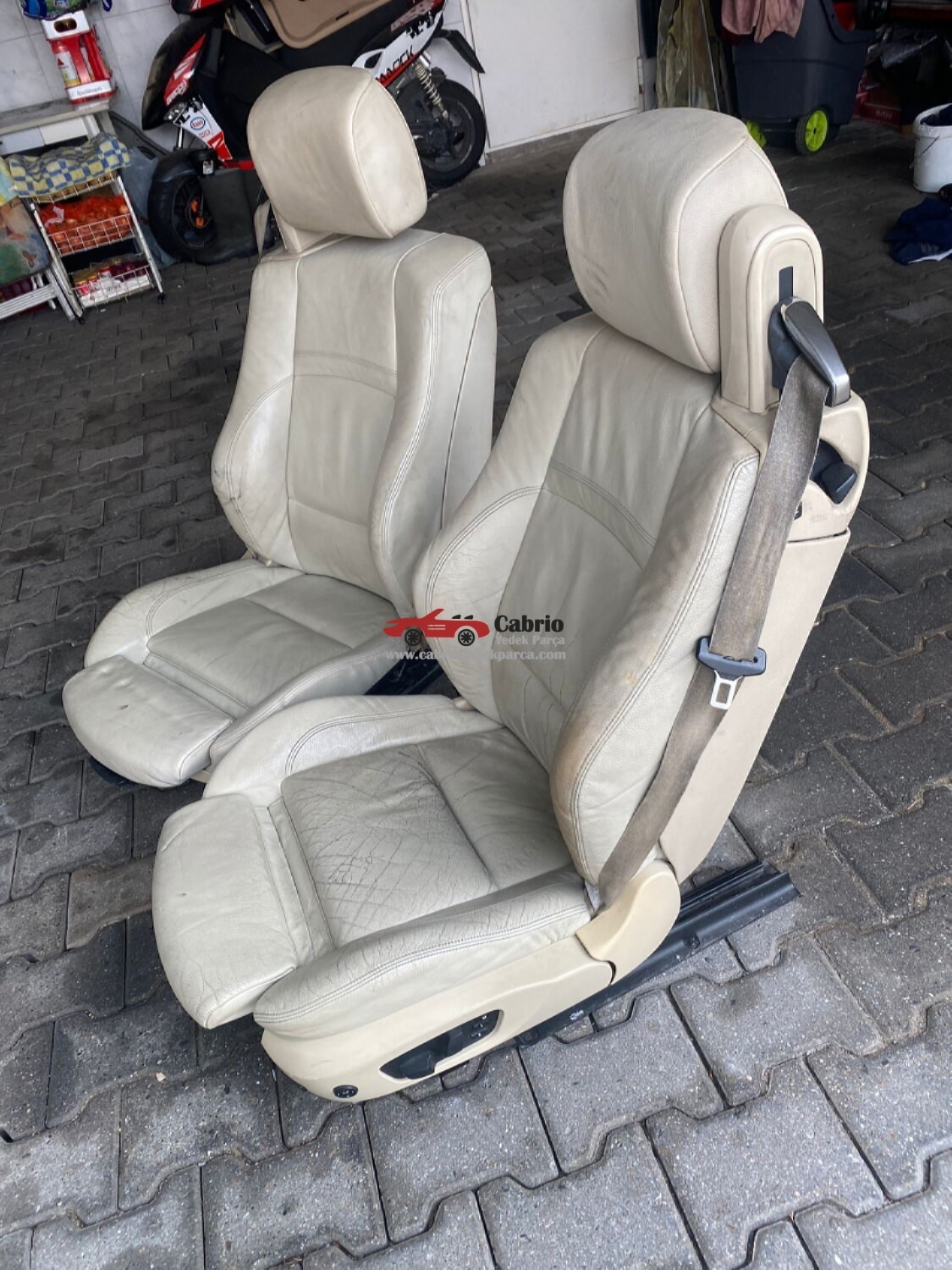 BMW E93 CABRİO UYUMLU BEJ RECARO ELEKTRİKLİ MEMORY MODELİ BEL DESTEKLİ BEL ŞİŞİRMELİ SAĞ SOL ORJİNAL KOLTUK