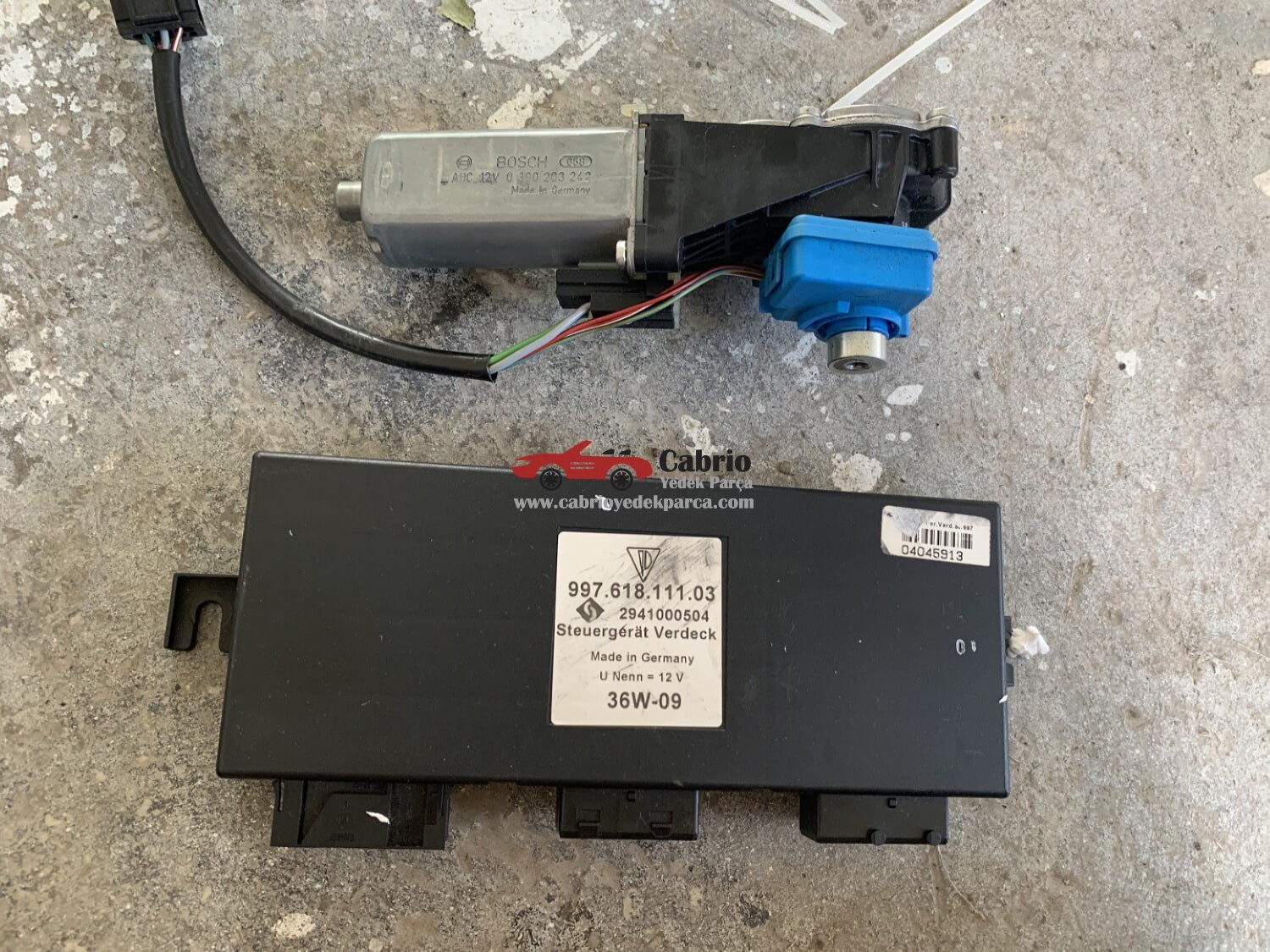 PORSCHE CABRİO 997 UYUMLU ORJİNAL TENTE BEYNİ ÇIKMA TEMİZ ORJİNAL