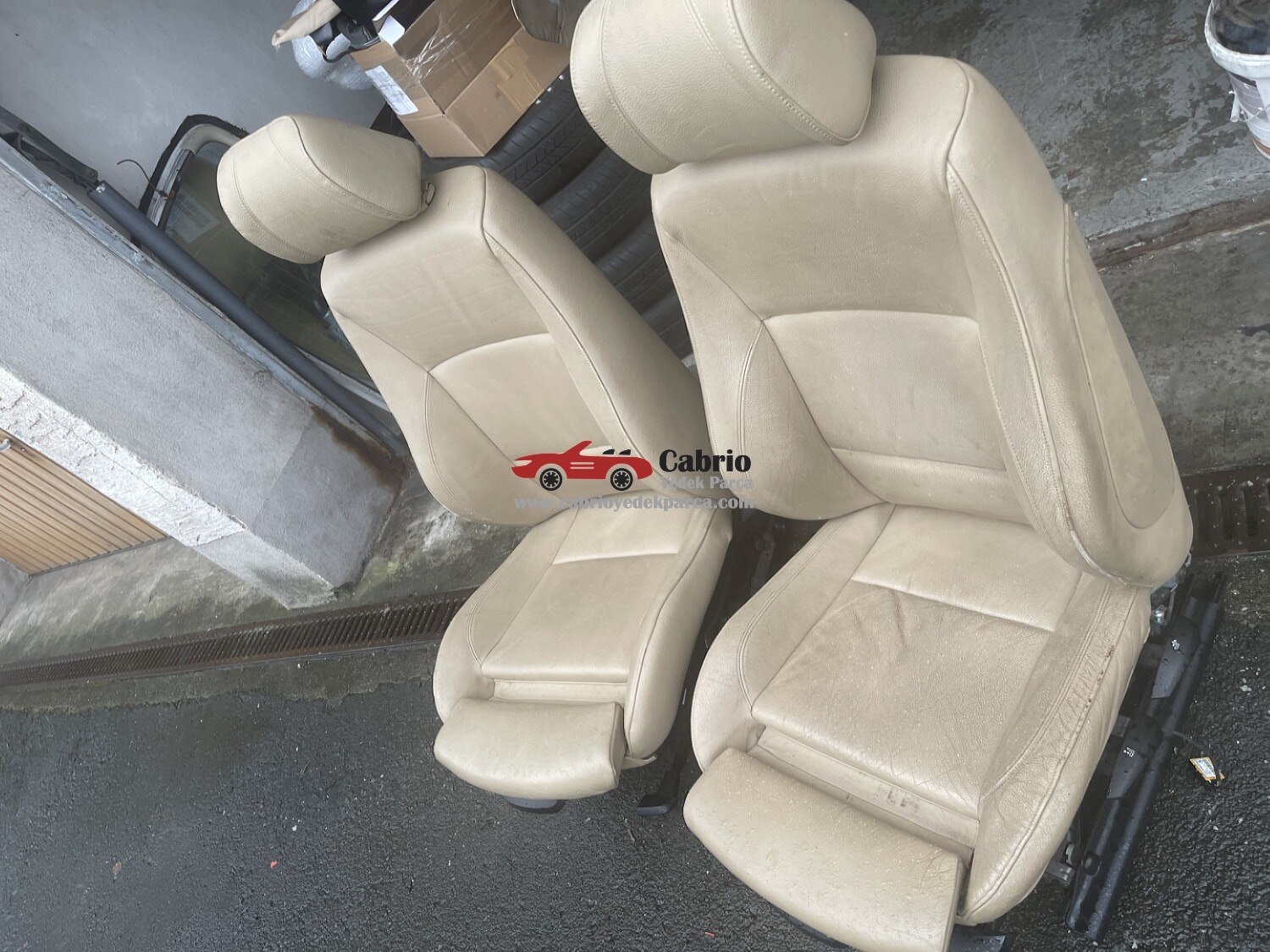 BMW E90 SEDAN UYUMLU ISITMALI RECARO BEJ DERİ SAĞ SOL ORJİNAL KOLTUK ORJİNAL ALMANYA 