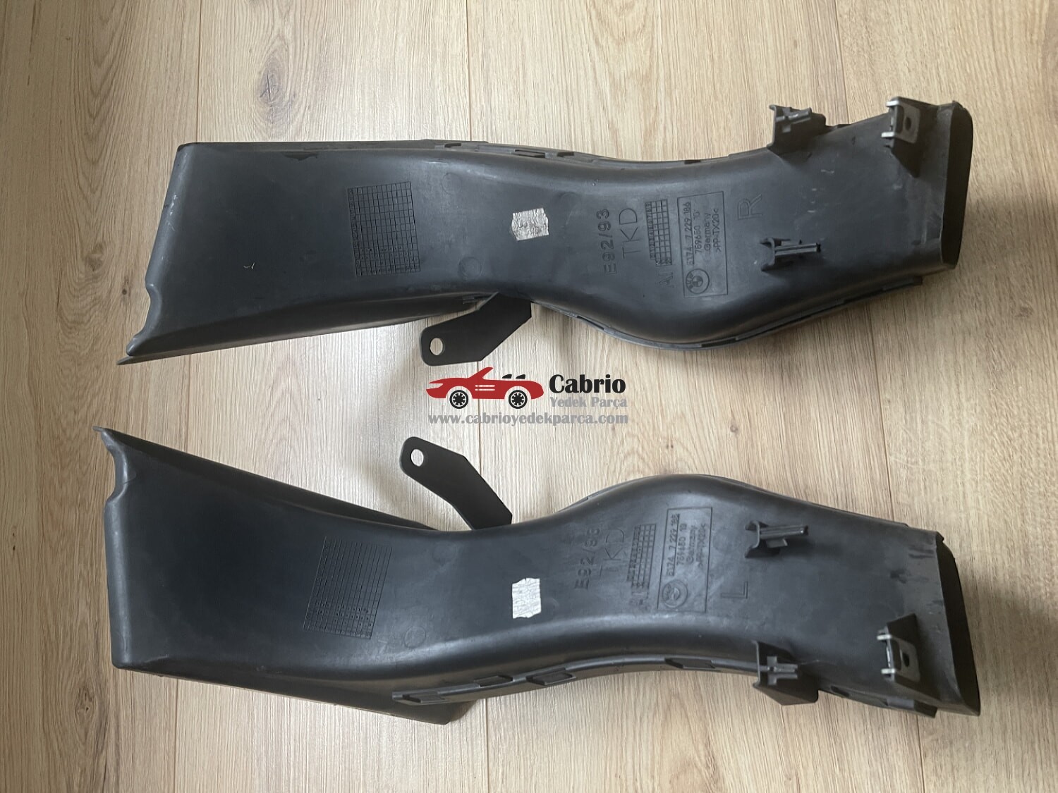 BMW E92 COUPE E93 CABRİO E90 SEDAN UYUMLU FREN HAVA KANALLARI SAĞ SOL TEMİZ ORJİNAL 