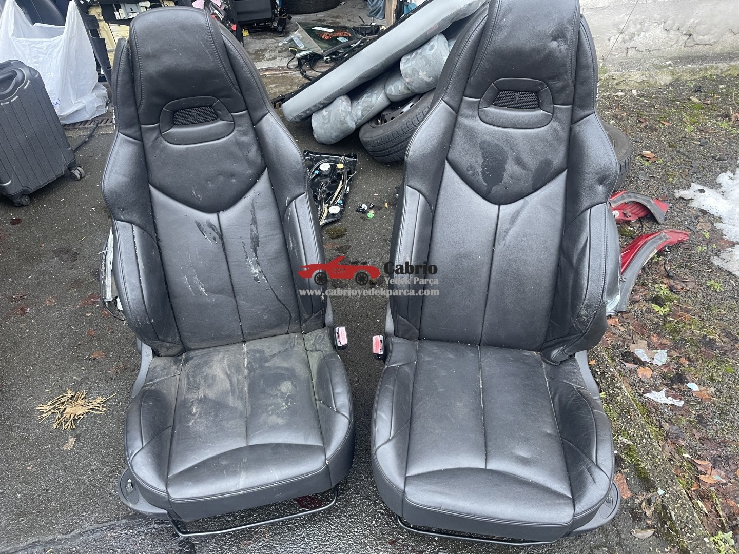 HER MARKA MODELE UYARLAMALI PROJELİK RECARO SPOR SİYAH DERİ KOLTUK ISITMALI MODEL SAĞ SOL PEUGEOT 308 CC CABRİO ORJİNAL ÇIKMA 