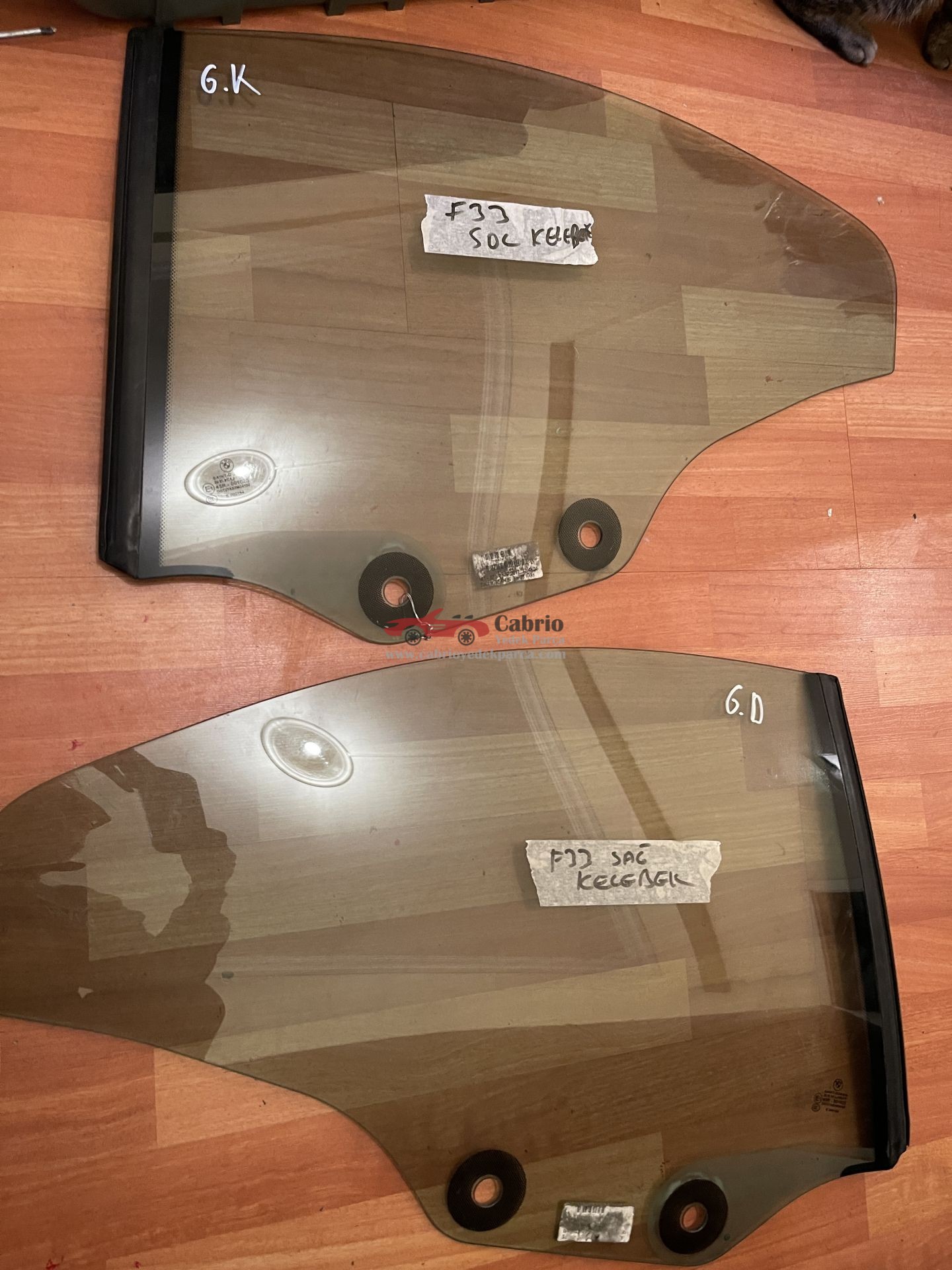 BMW 4 SERİSİ CABRİO F33 F83 UYUMLU TEMİZ FİTİLİ ÜZERİNDE KELEBEK CAM SAĞ VEYA SOL TARAF ORJİNAL ÇIKMA